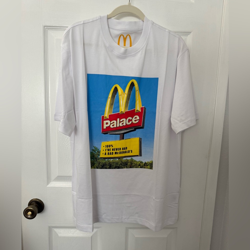 PALACE White Tee with Yellow Logo